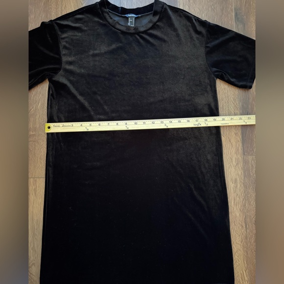 Forever 21‎ Black Velvet Mini Dress Womens Small Goth Witchy Whimsigoth 90s Y2K - Picture 6 of 6